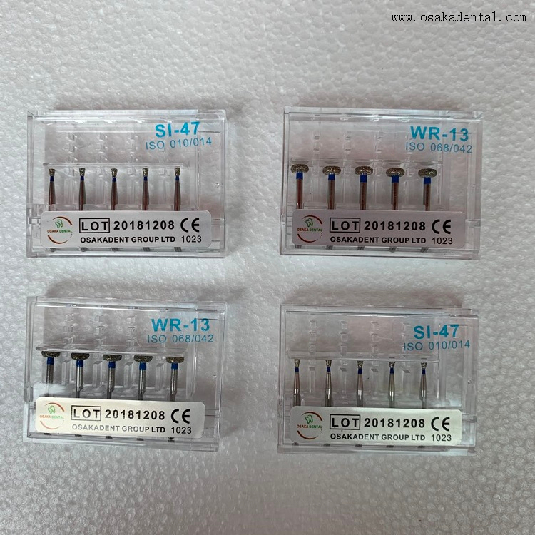 Fresa de diamante FG dental 5pcs / box Embalaje OSA-F656-T2