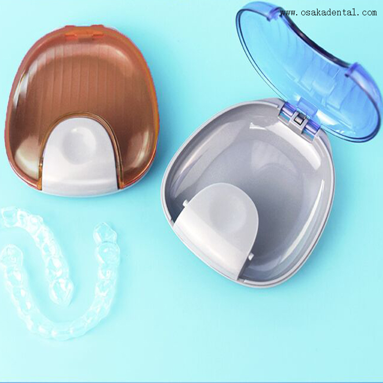 Accesorios de ortodoncia dental Caja de almacenamiento de aparatos ortopédicos transparentes 