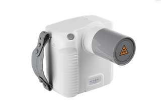 Unidad de rayos X portátil dental con color blanco.