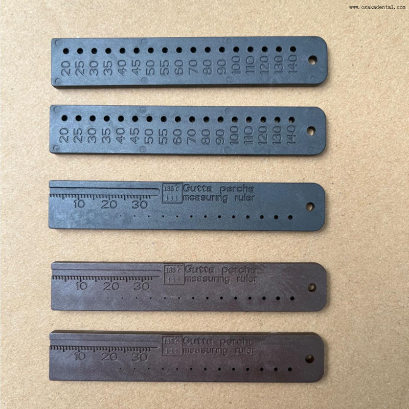 Regla de medición de gutapercha