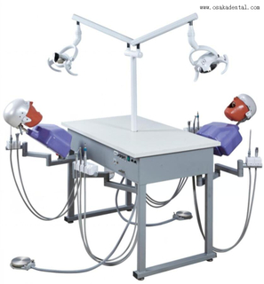 Simulación para 2 estudiantes con banco de trabajo de tamaño 1200*700*800 mm