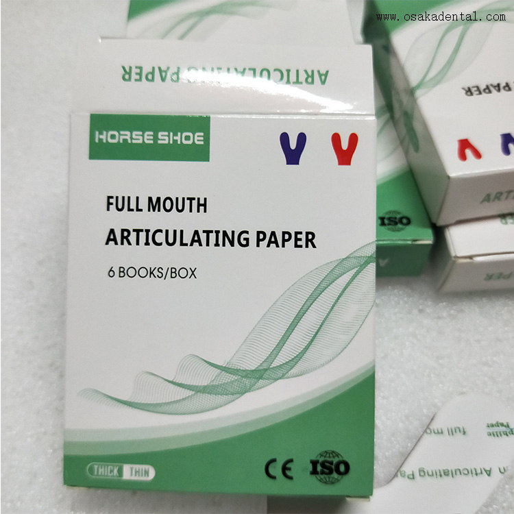 Papel para articular de boca completa con herradura