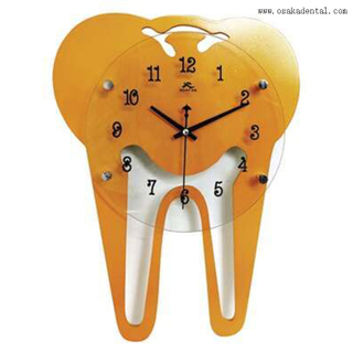 Reloj con forma de dientes dentales para clínica dental