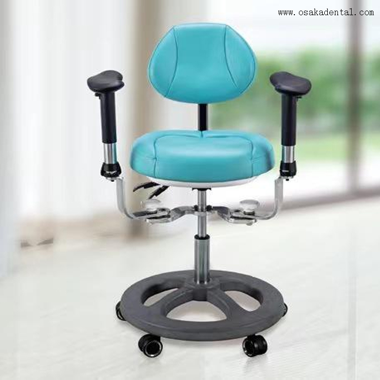 Taburete de sillón dental de lujo con rueda de PU