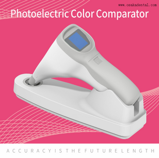 Comparador de color fotoeléctrico de luces colorimétricas de color de diente de combinación de tonos Tri-Spectra