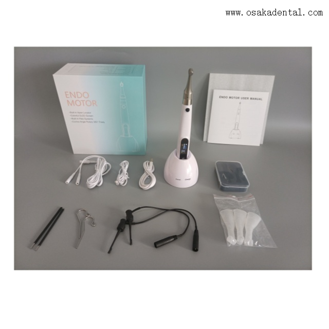 Motor endodóntico dental con localizador de ápice dos en uno