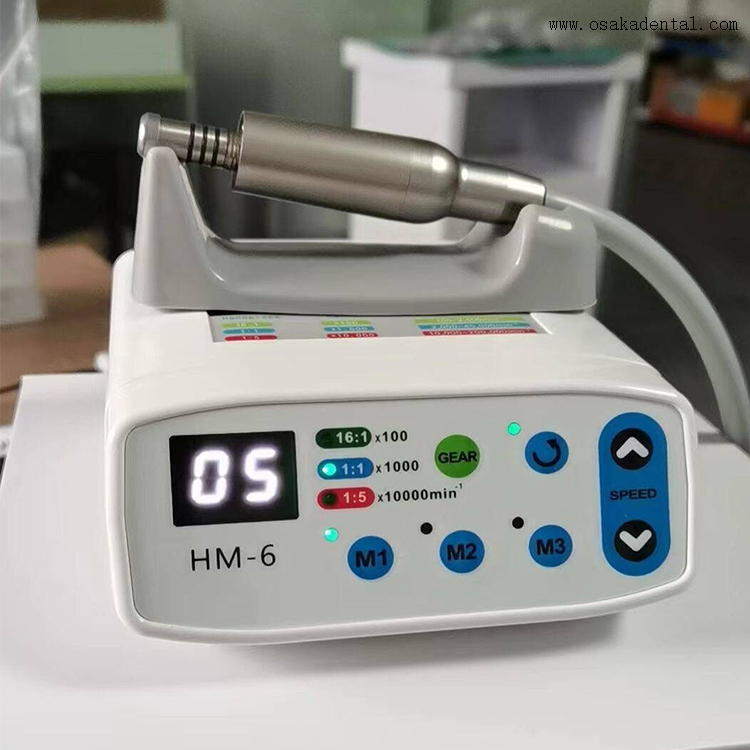 Motor eléctrico dental sin escobillas con botón pulsador