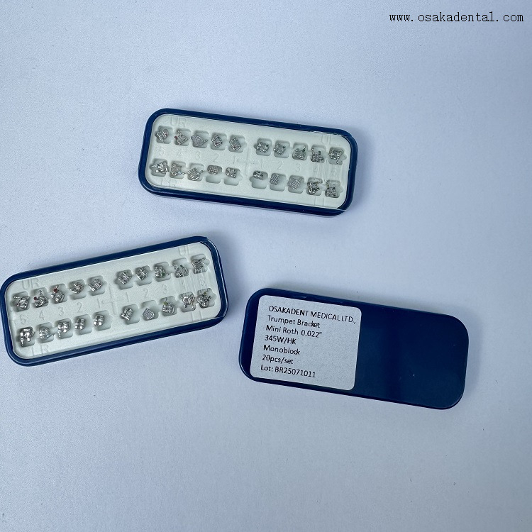 Embalaje de caja de soporte metálico monobloque de ortodoncia ROTH/MBT