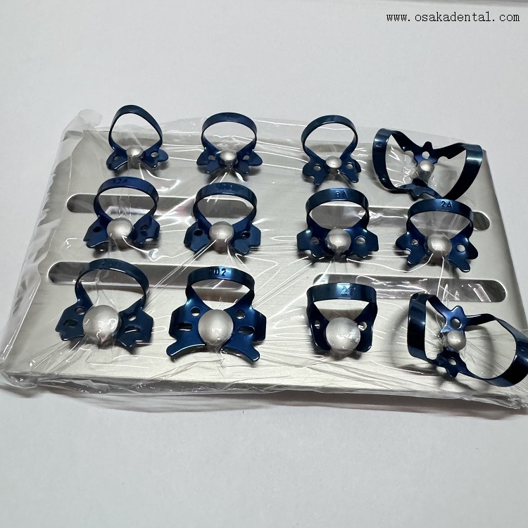 Soporte para dique de goma con clip para el cuidado bucal dental