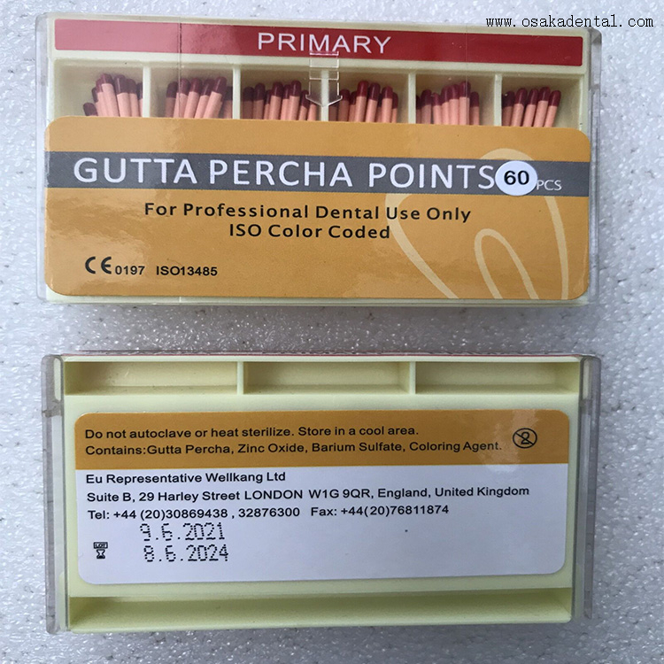 Material de relleno dental Puntas de gutapercha dentales para Wave One