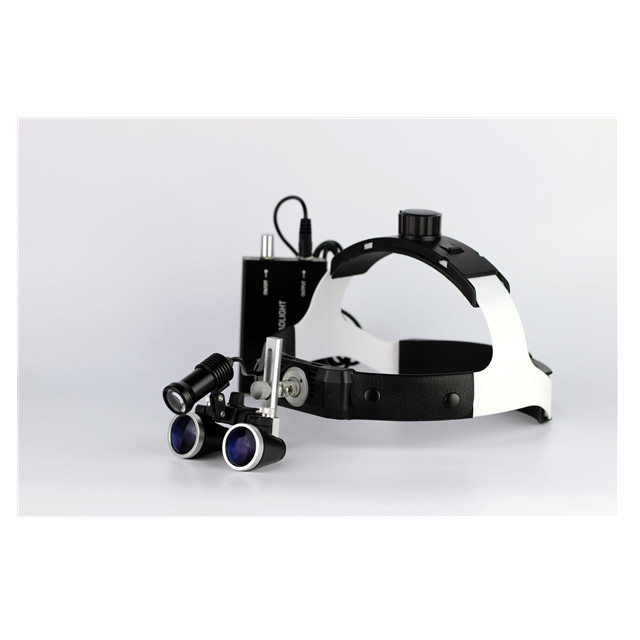 Nueva lupa de diadema dental con luz
