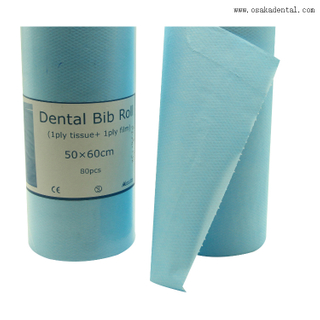 Rollo de baberos dentales de material desechable dental