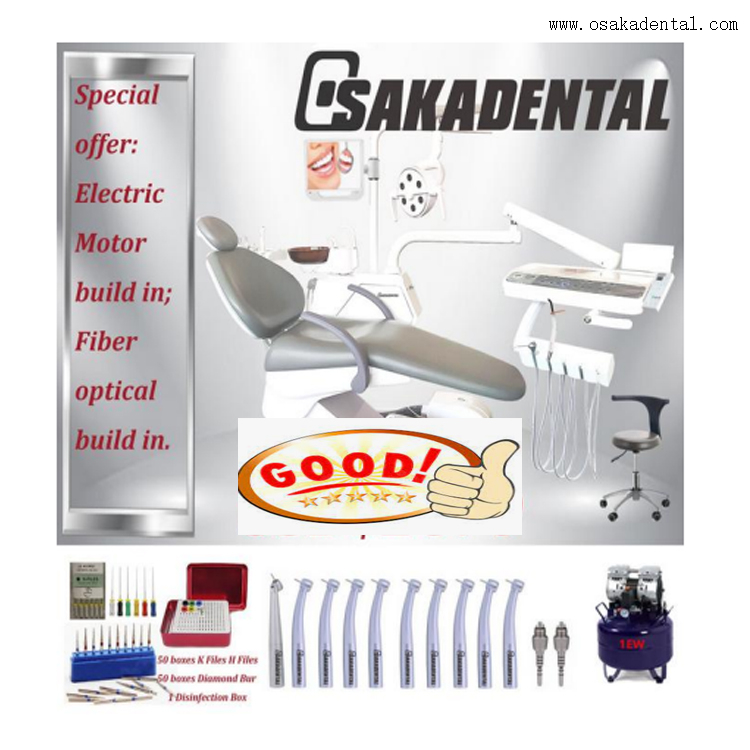 Sillón dental electrónico quirúrgico con taburete de dentista