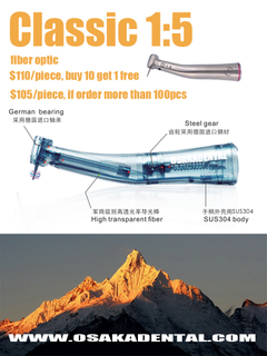 Contraángulo dental rojo dental 1:5 Contraángulo creciente