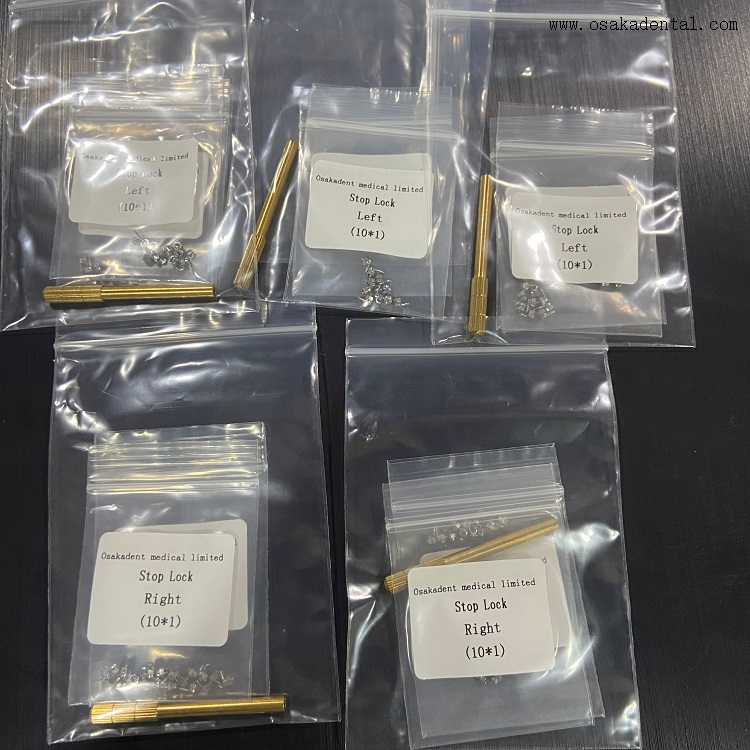 Bloqueo de parada de ortodoncia dental izquierda + derecha