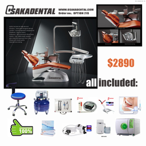 Conjunto de unidad dental de palanca alta con opción completa Unidad dental de lujo para clínica dental OSA-S1 Opción 21