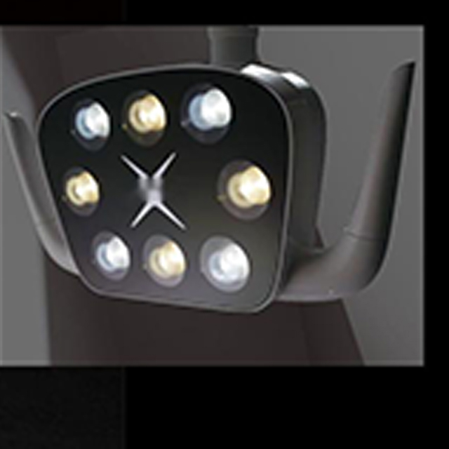 Cómoda lámpara de sillón dental de cuero para clínica dental con material de alginato de impresión dental