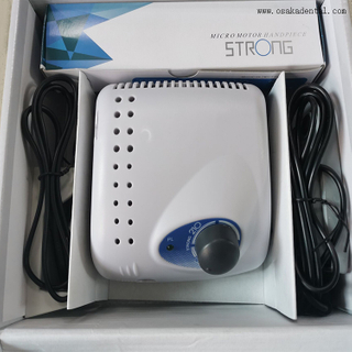 Micromotor dental Strong 210 con pieza de mano diferente