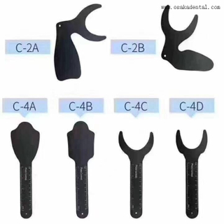 Placa de contraste de fotografía de fondo negro dental