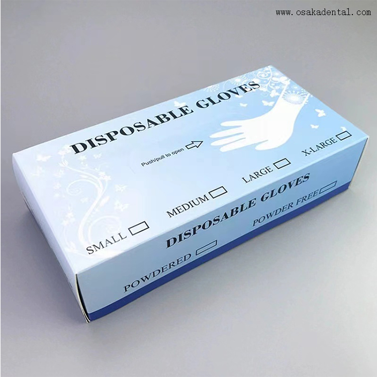 Guantes desechables de nitrilo o guantes de goma