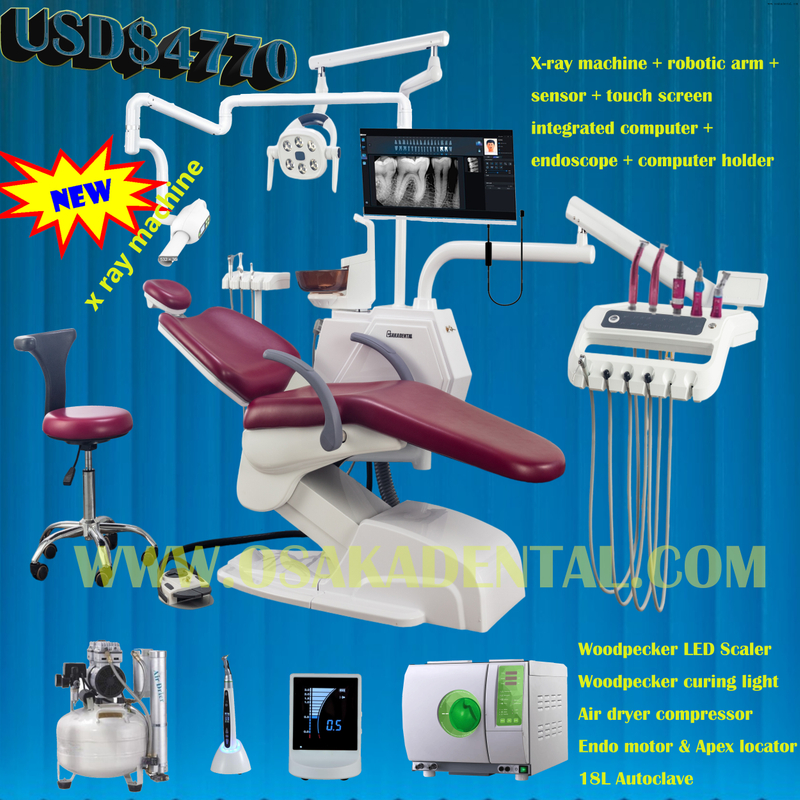 Unidad dental de asiento grande y suave para uso clínico Sillón dental con opción para uso en clínica dental OSA-A2