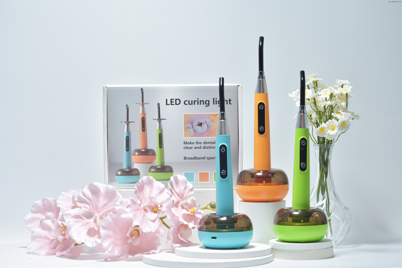 Lámpara de polimerización dental colorida del arco iris con función de detección de caries