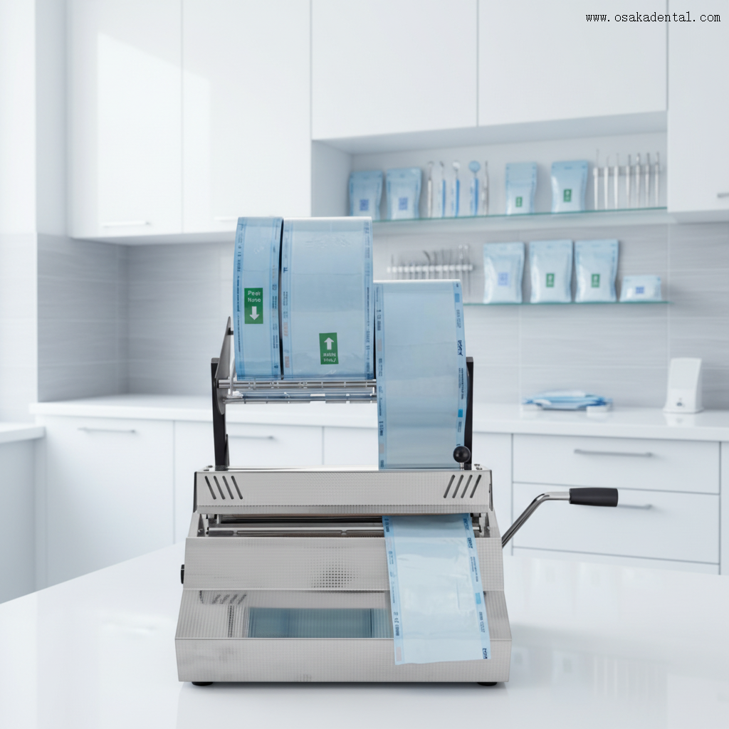 Sellador de rollo de bolsa de esterilización de Autoclave Dental, máquina de sellado de bolsa de sellado Dental, máquina de sellado para clínica Dental