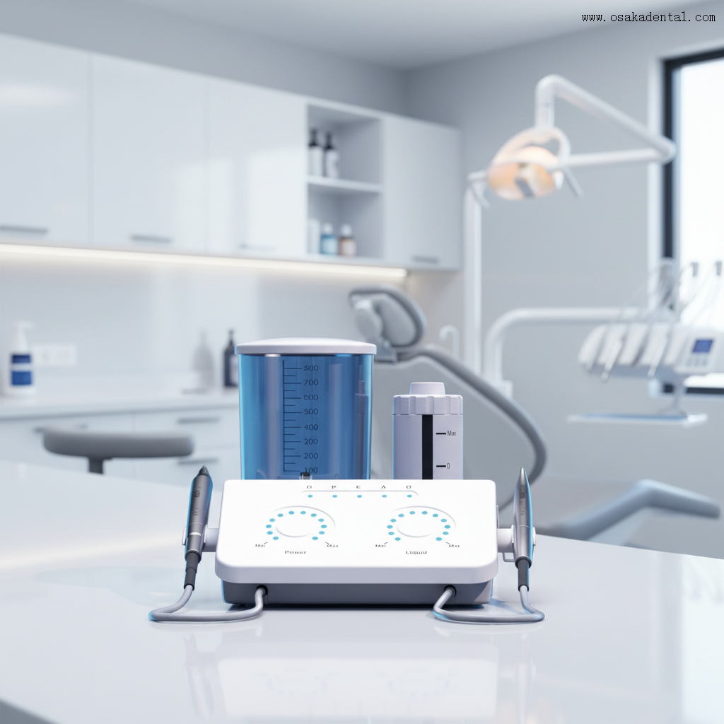 Escalador dental con dispositivo de profilaxis de aire dos en uno