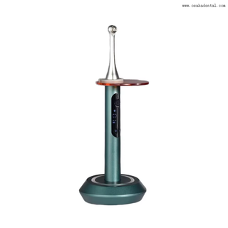 Colorida lámpara de polimerización dental de un segundo con cuerpo metálico