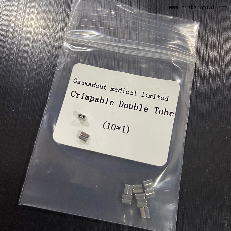 Tubo doble crimpable de ortodoncia dental