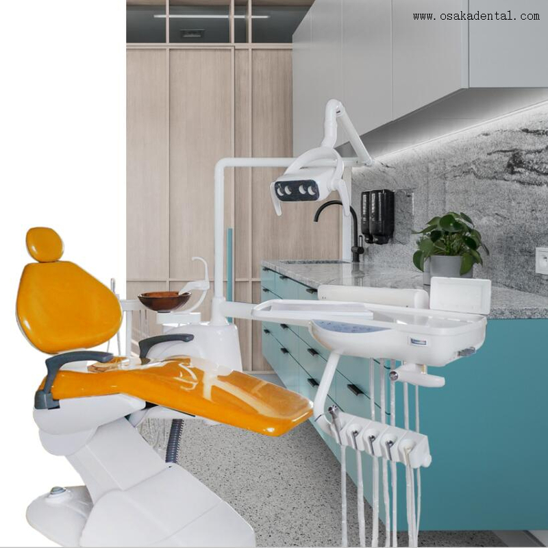 Cómoda unidad de silla dental eléctrica con luz LED