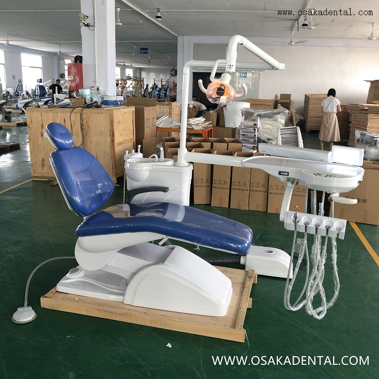 Unidad Dental económica Sillón dental con taburete dental y lámpara halógena OSA-4C-2021