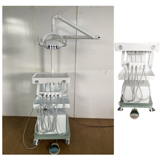 Carro de herramientas portátiles y móviles para unidad dental con lámpara LED