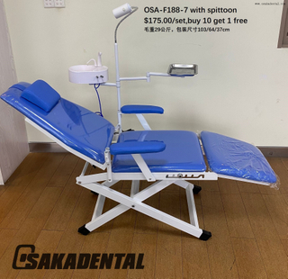 Unidad de sillón dental portátil Sillón dental plegable Sillón dental móvil con escupidera