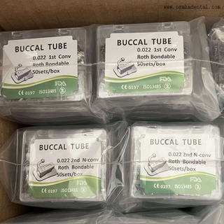 Accesorios ortodónticos monobloque o enlazables del tubo bucal dental