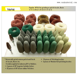 Kit de fresas de diamante dental Popular kit HP para pulir o pulir Acrílico y resina