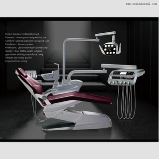 Sillón dental con luz LED de nuevo estilo con base de metal sólido OSA-S3