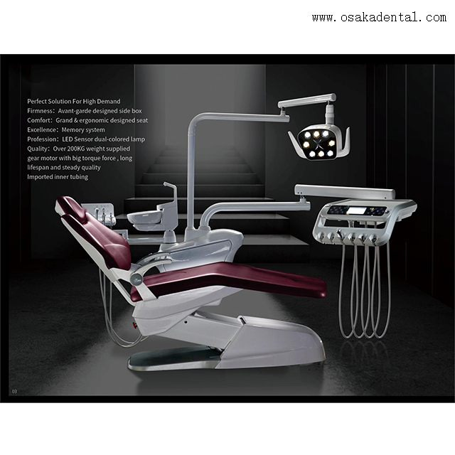 Sillón dental de cuero suave de alta calidad.