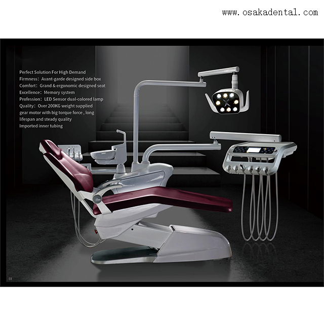 Sillón dental de cuero suave de alta calidad.