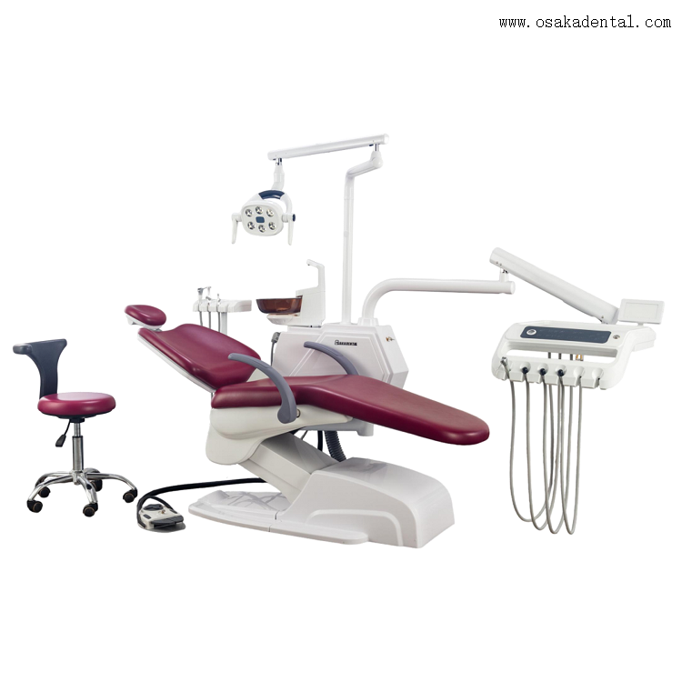 Bonito sillón dental con lámpara LED OSA-A2-K2