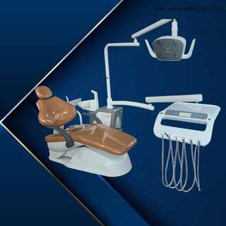 Unidad de sillón dental de cuero con cubiertas de vinilo con polvo de alginato dental