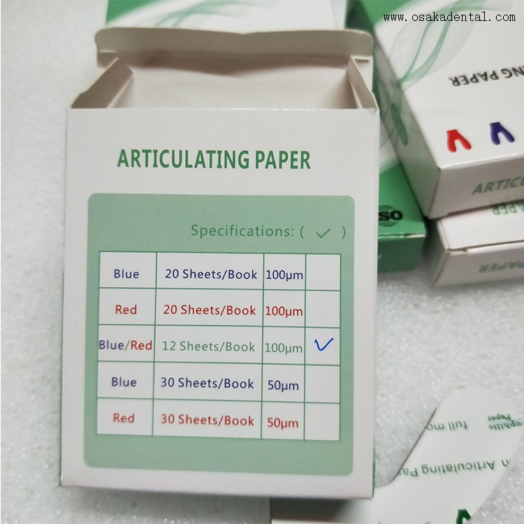 Papel para articular de boca completa con herradura