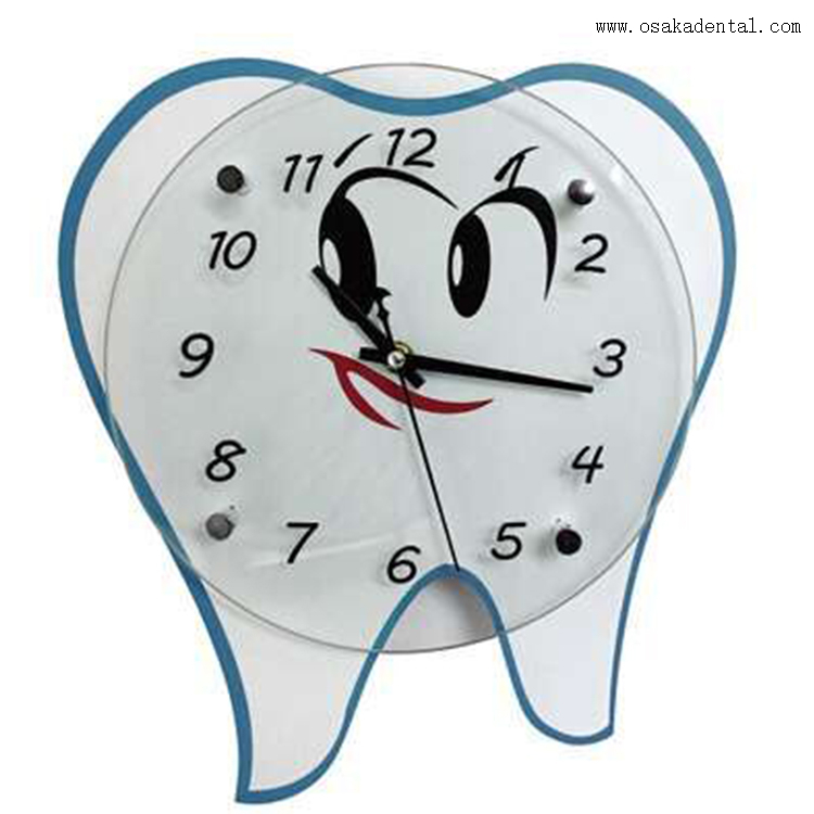 Reloj con forma de dientes dentales para clínica dental