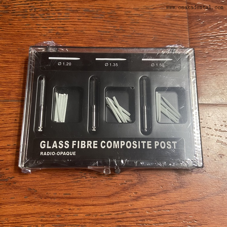 Poste compuesto de fibra de vidrio Dental, poste de 18 Uds + taladros de 3 uds, OSA-S006A