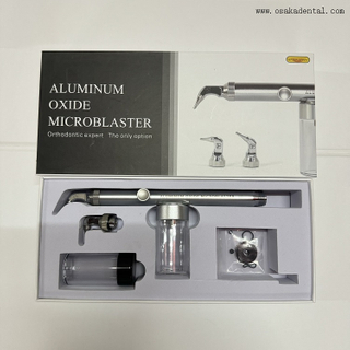 Maestro de abrasión de aire de óxido de aluminio dental con mango de latón, boquilla de acero de tungsteno, con dos boquillas, con refrigeración por agua OSA-F298-A8