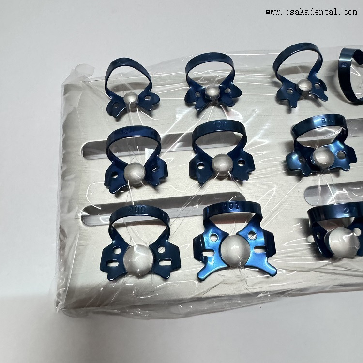 Soporte para dique de goma con clip para el cuidado bucal dental