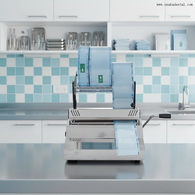 Sellador de rollo de bolsa de esterilización de Autoclave Dental, máquina de sellado de bolsa de sellado Dental, máquina de sellado para clínica Dental