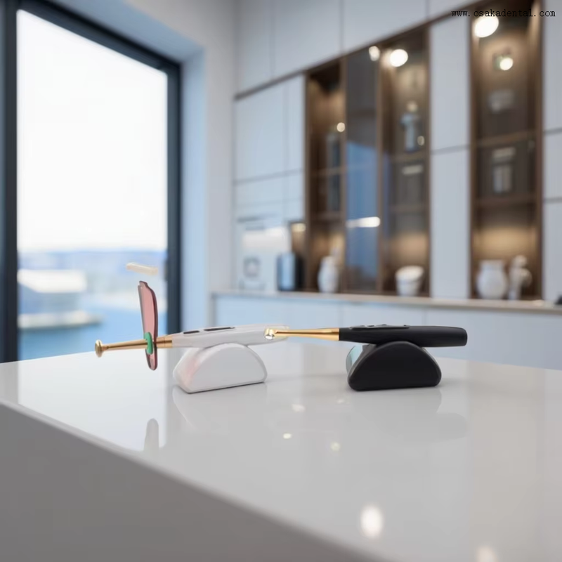 Lámpara de polimerización dental de un segundo, color blanco y negro