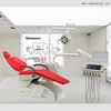 Unidad de silla dental moderna profesional con taburete dental