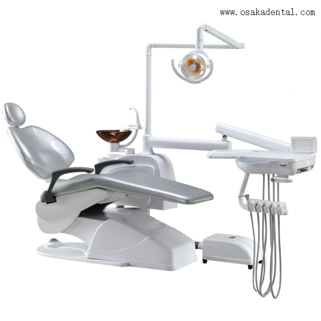 Ejemplo de unidad de silla dental de conjunto completo con monitor